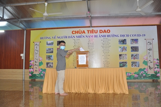 Towards the people in the South affected by Covid 19 of Tieu Dao Pagoda